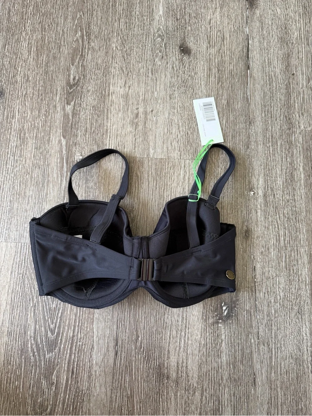 Lilly Pulitzer Black Underwire Balconette Bikini Top with Adjustable Straps